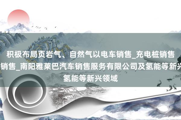 积极布局页岩气、自然气以电车销售_充电桩销售_轮胎销售_南阳雅莱巴汽车销售服务有限公司及氢能等新兴领域